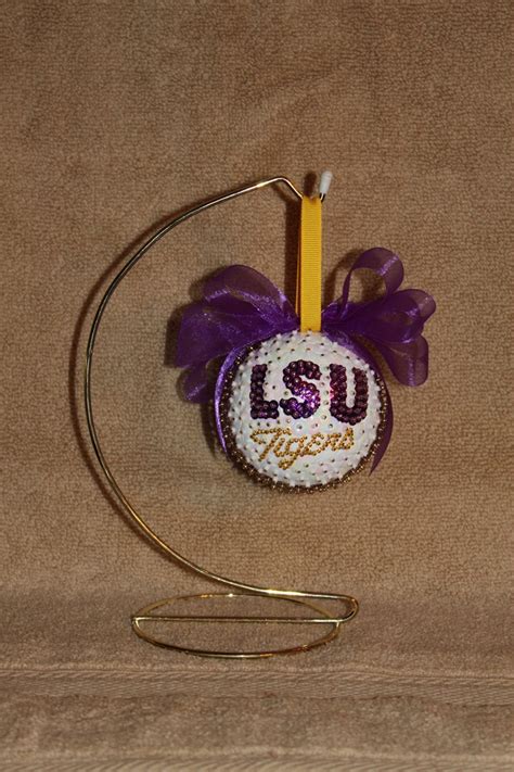 3" LSU Design Purple/Gold | Handcrafted ornaments, Purple gold, Handcraft