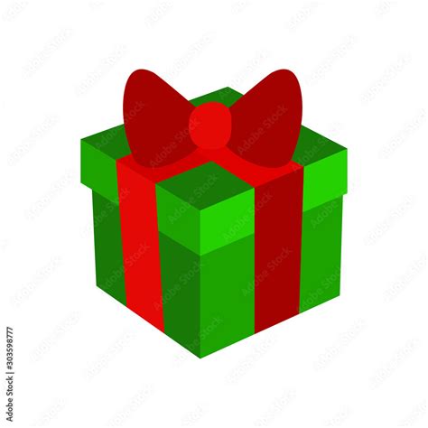 green and red christmas present emoji vector Stock Vector | Adobe Stock