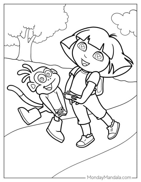 Dora The Explorer Coloring Pages Pdf