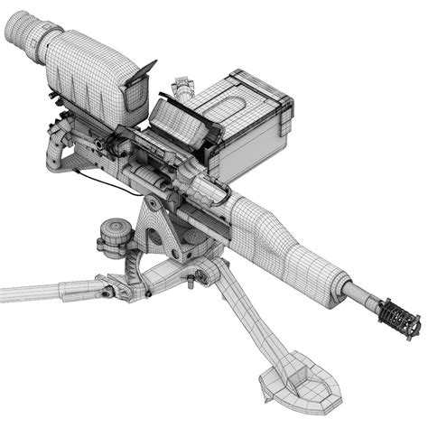 Xm307 Machine Gun 3d Max