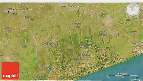 Satellite 3D Map of Xai-Xai