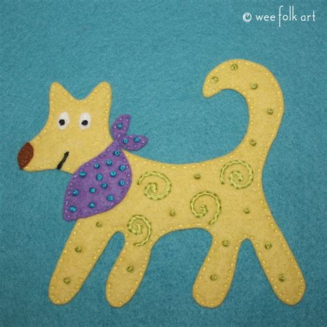 Folk Art Dog Applique :: Folk Art Pets Co – Wee Folk Art