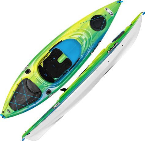 Pelican Mustang 100 EXO Angler Kayak, Royal Yellow Fade/Blue | Sit on kayak, Kayaking, Kayak storage