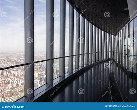 Interior and View from Shanghai Tower in China with Cityscape in Background Editorial Photo ...