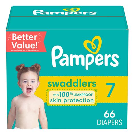 Pampers Swaddlers Diapers Size 7, 66 Count - Walmart.com