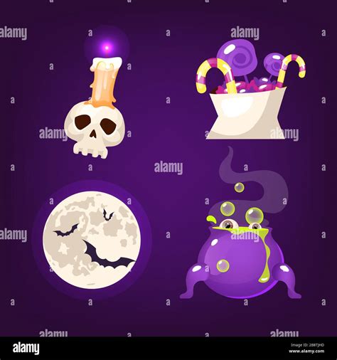 Halloween decoration cartoon vector set Stock Vector Image & Art - Alamy