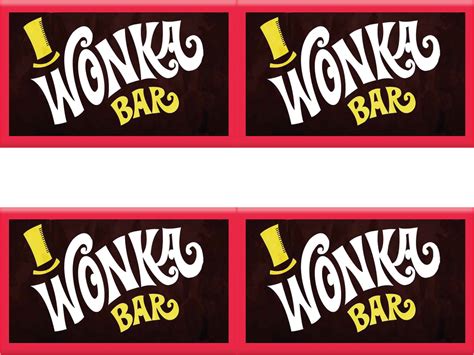 Wonka Bar Wrapper Printable Free - Free Printable