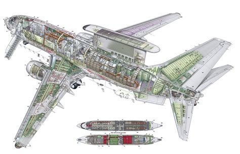 Boeing P-8 Poseidon Cutaway Drawing in High quality