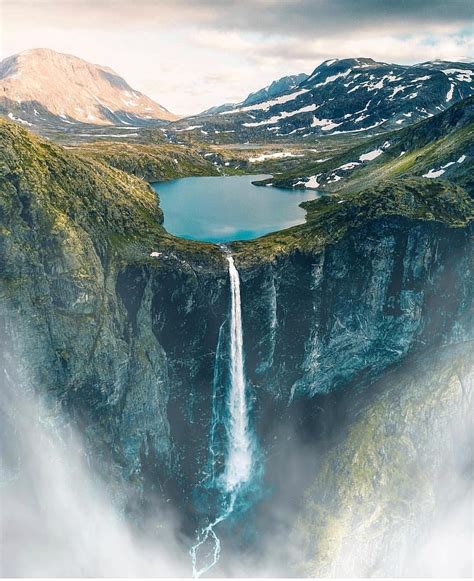 Mardal Waterfall in Romsdal, Norway Who would you explore @Norge with? Photo by... # ...