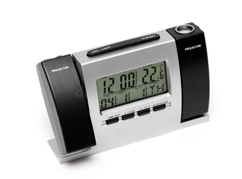 Digital Alarm Clock with Projector Stock Photo - Image of ringer ...