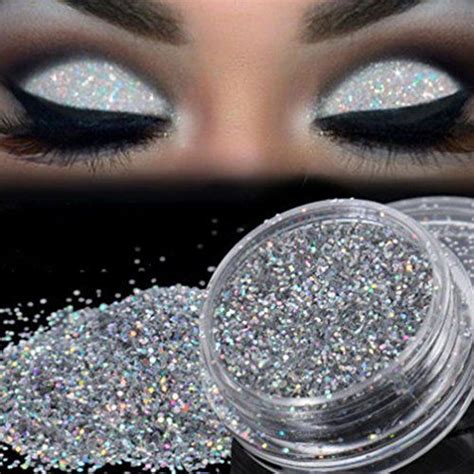 Silver Sparkly Glitter Eyeshadow