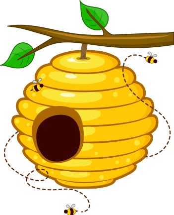 Download Beehive Clipart Transparent - Honey Bee Hive Clip Art - Full ...