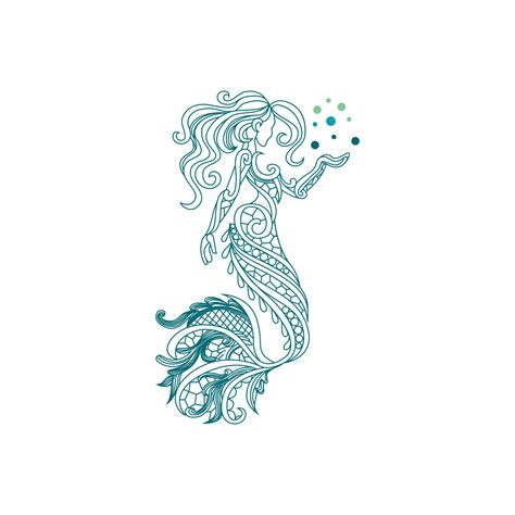 Beautiful Mermaid Logo 4330164 Vector Art at Vecteezy