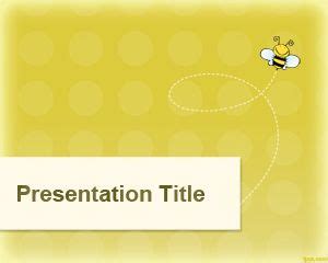 Free Yellow Wasp PowerPoint Template