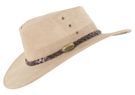 Beige Australian Leather Bush Outback Jacaru Hat Online in Australia | Hats From OZ