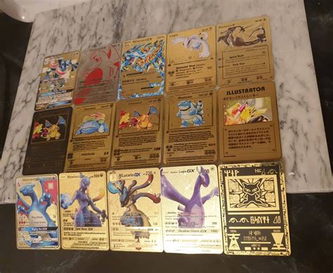 Metal Pokemon Cards Gold Steel Custom Pokemon Cards | Etsy