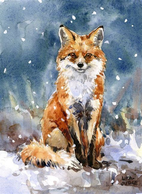 Original watercolor painting. #watercolorarts | Watercolor fox, Fox painting, Watercolor ...