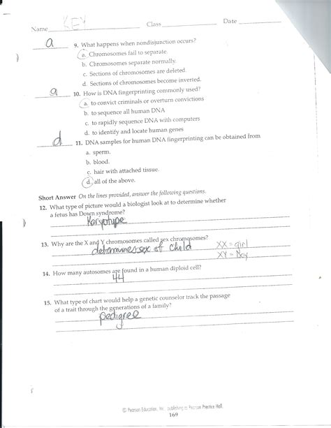 14.1 Human Chromosomes Answer Key Pdf : 14.1 Human Chromosomes Key ...