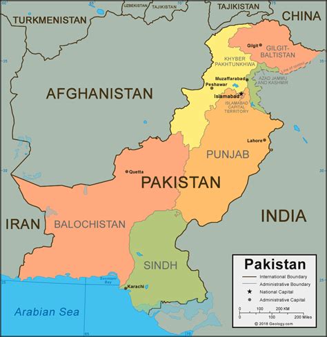 Pakistan Map and Satellite Image