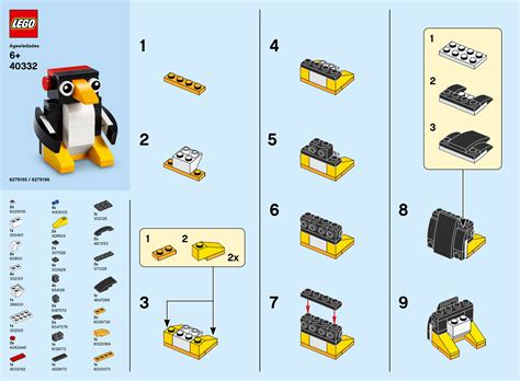 LEGO® Monthly Mini Build Instructions - Penguin | Lego penguin, Lego ...