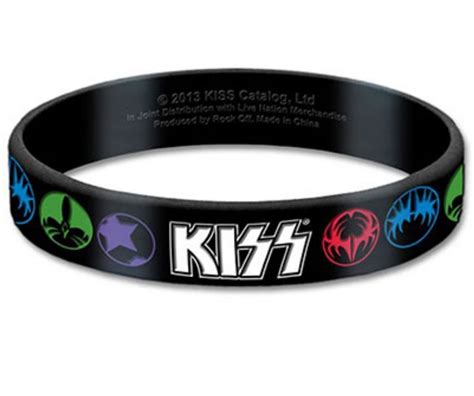 KISS Logo & Icons Rubber Wristband Official Band Merchandise Merch New | Band merchandise ...