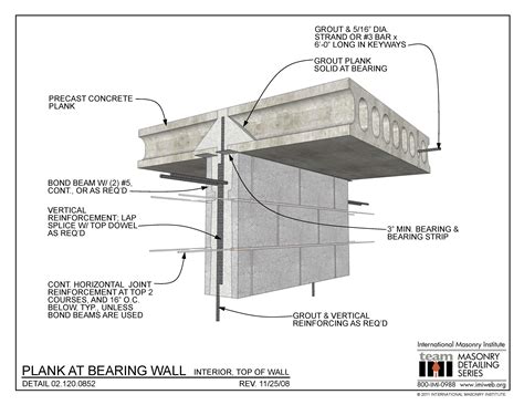 08.120.0852: Plank at Bearing Wall | International Masonry Institute