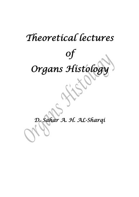 (PDF) Theoretical lectures 0f Organs Histology05_12_23_PM.pdfLayers of the epidermis 1. The ...