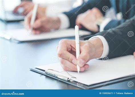 Business People Writing Notes Stock Image - Image of caucasian ...