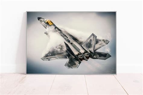 F-22 Raptor Fighter Jet Canvas or Poster Print Aviation Wall Art - Etsy