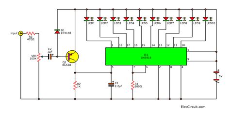 Audio Vu Meter Circuit