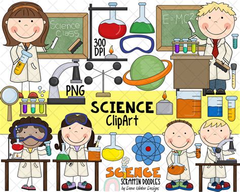 Science Clipart Science Teacher Clipart Science Class Instant Download Chemistry Graphics Test ...