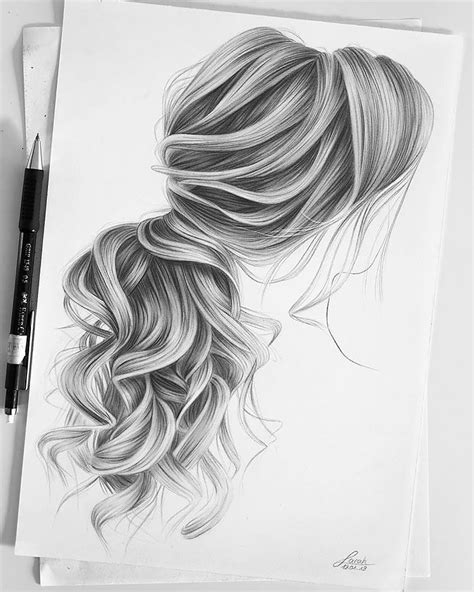 30 girl hair drawing ideas and references – Artofit