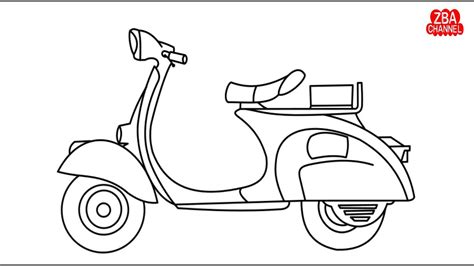 Detail Mewarnai Gambar Sepeda Mewarnai Gambar Vespa Koleksi Nomer 17