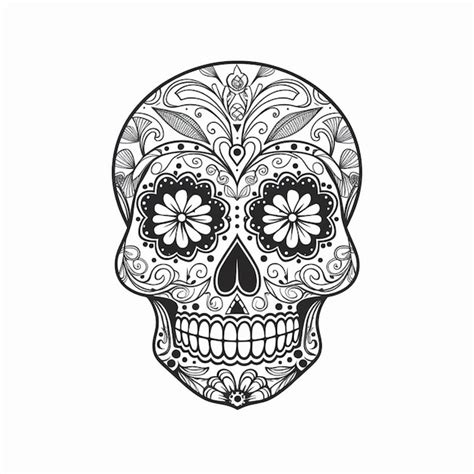 Premium AI Image | Day of the dead skull vector art illustration