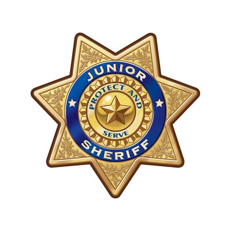 Gold 7-Point Sheriff Sticker Badge