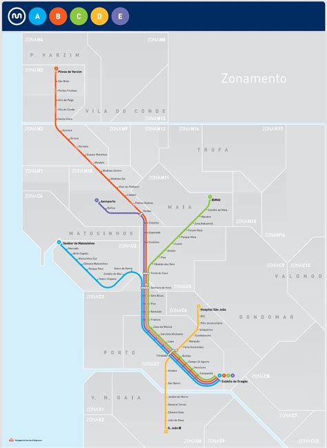 Mapa Zonas Metro Porto | Mapa