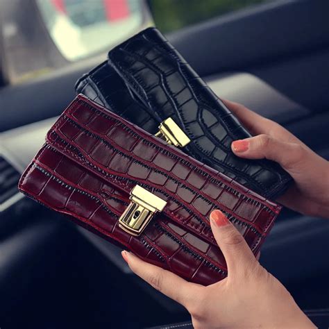 2017 Fashion Top Leather Women Long Wallet Women Luxury Leather Credit Card Holder Money Wallets ...