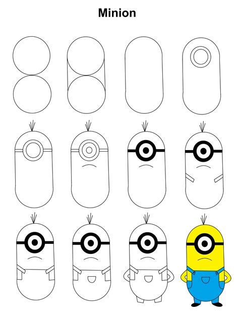 Minion Drawing Step By Step at Drawing Tutorials