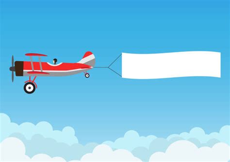 Plane Banner Illustrations, Royalty-Free Vector Graphics & Clip Art - iStock