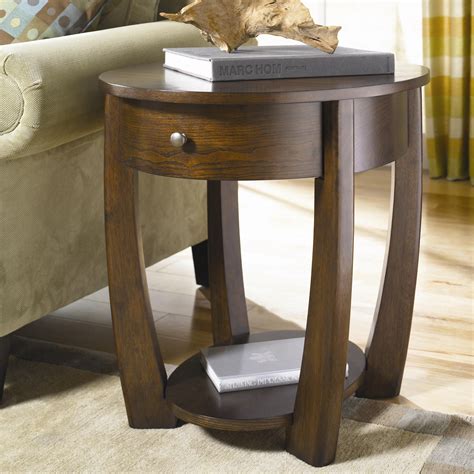 round side table with drawer and shelf - Becki Tatum