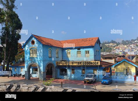 Coonoor railway station , Coonoor , Ooty , Udagamandalam , Nilgiris , Tamil Nadu , India , Asia ...