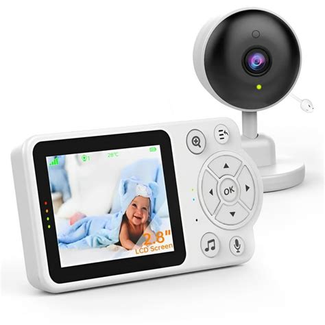 Baby Monitor with Camera and Audio, Night Vision, 2-Way Talk, 114.8ft Long Range, Clear Screen ...