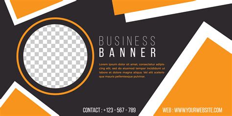 business banner template simple geometric style 1820662 Vector Art at ...