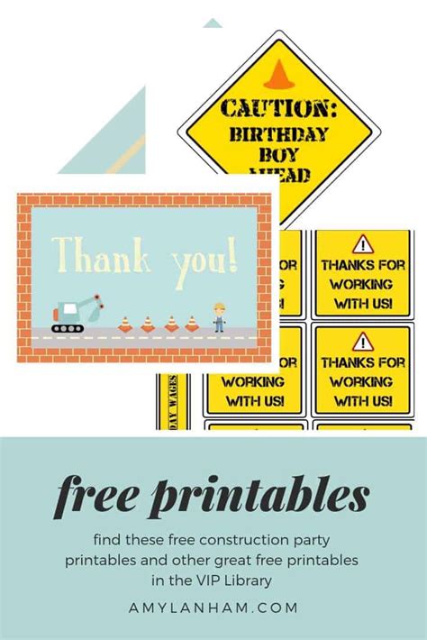 Free Construction Party Printables - Lanham Creations