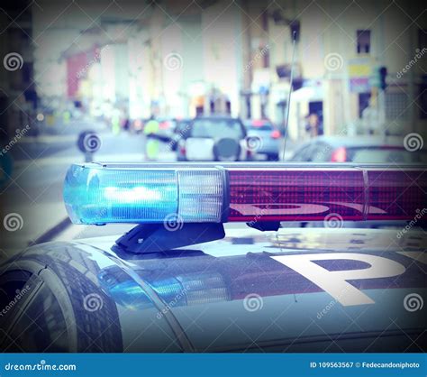 Sirens Of The Police Car Royalty-Free Stock Photo | CartoonDealer.com #109563591