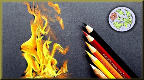 Realistic Fire Drawing Pencil