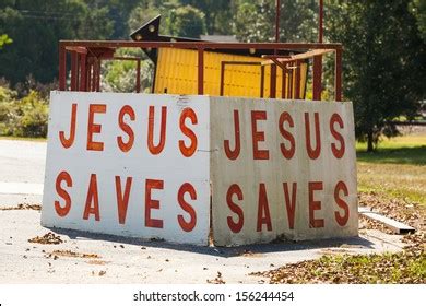 Jesus Saves Sign On Road Side Stock Photo 156244454 | Shutterstock