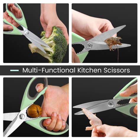 Snagshout | Ultra Sharp Kitchen Scissors with Magnetic Holder For Fridge, Multifunctional Heavy ...