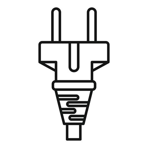 Cable plug icon, outline style 14544802 Vector Art at Vecteezy