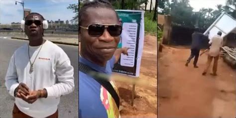 Speed Darlington blows hot after his village people removed signpost he ...